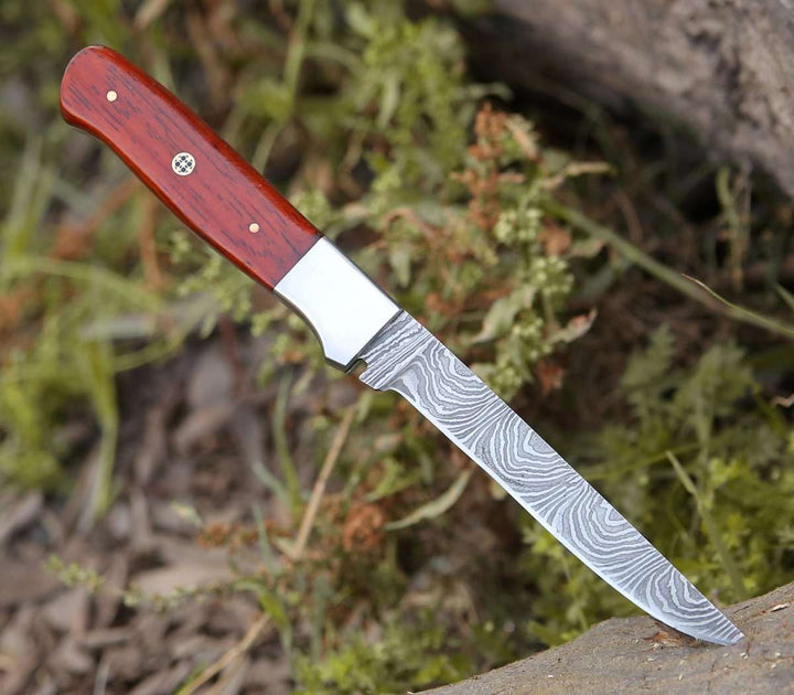 Cutmaster 10 Knives – Cutmaster Custom 10.5" Damascus Fillet Knife With Exotic Red Heart Handle – shokuninusa