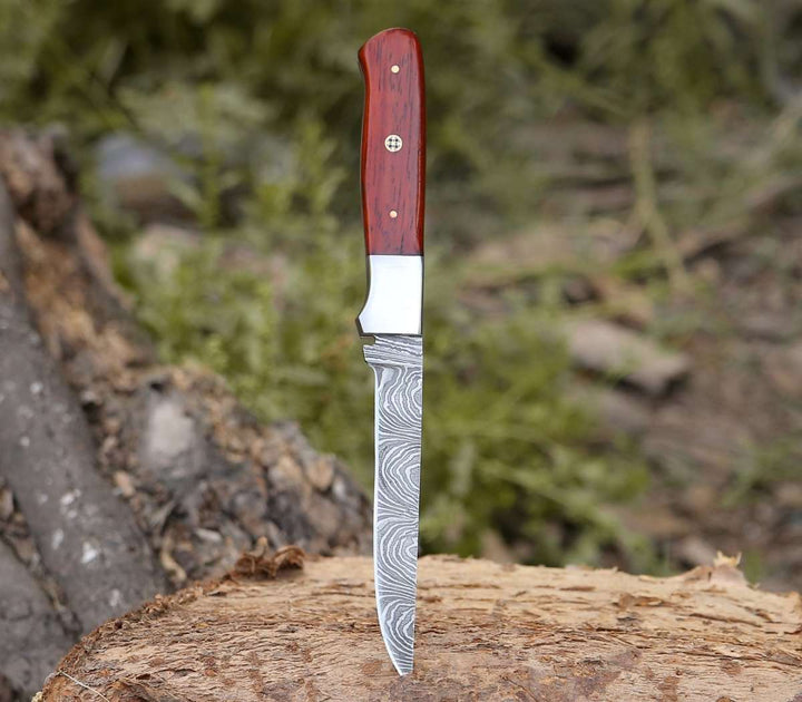 Cutmaster 10 Knife – Cutmaster Custom 10.5" Damascus Fillet Knife With Exotic Red Heart Handle – shokuninusa