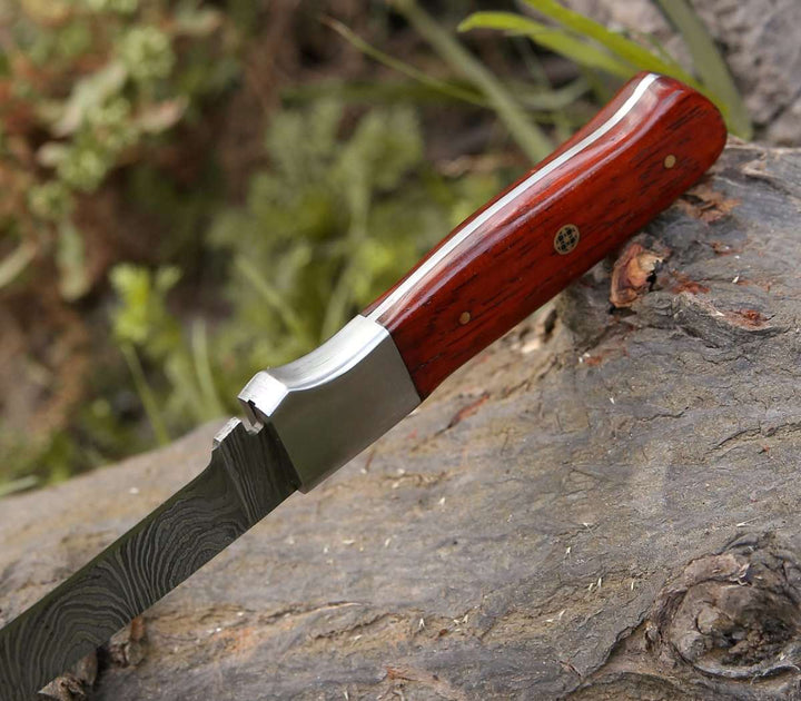 Damascus Fillet Knives – Cutmaster Custom 10.5" Damascus Fillet Knife With Exotic Red Heart Handle – shokuninusa