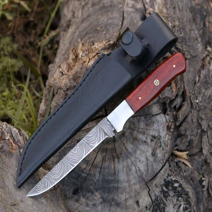 Fillet knife – Cutmaster Custom 10.5" Damascus Fillet Knife With Exotic Red Heart Handle – shokuninusa