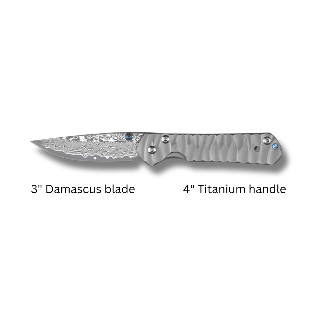Diamond Knife – Diamond Japanese EDC Pocket Knife with VG10 Damascus Blade, Titanium Handle &amp; Sheath – shokuninusa