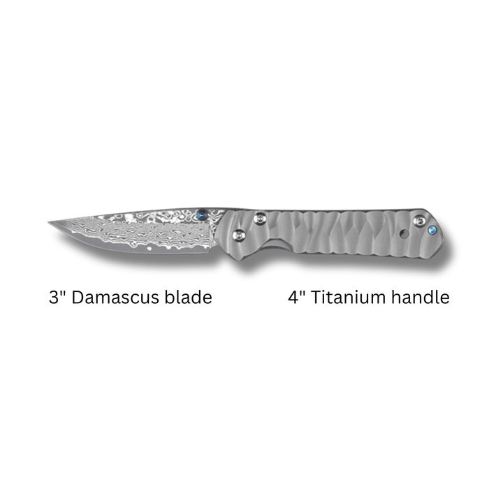 Diamond Knife – Diamond Japanese EDC Pocket Knife with VG10 Damascus Blade, Titanium Handle &amp; Sheath – shokuninusa
