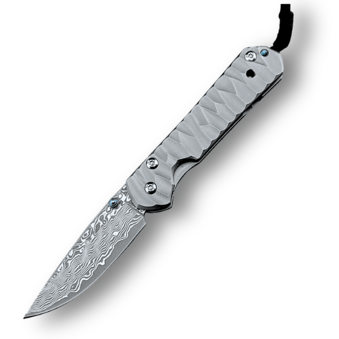 Japanese EDC Knife – Diamond Japanese EDC Pocket Knife with VG10 Damascus Blade, Titanium Handle &amp; Sheath – shokuninusa