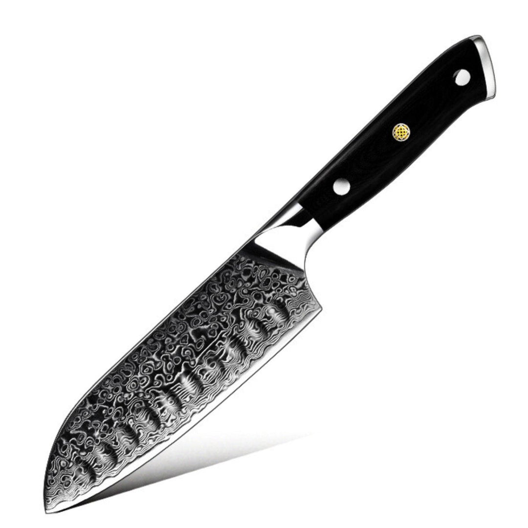 Personalized Santoku Knife – Edge Japanese VG10 Damascus Chef knife Santoku Knife with G10 Handle – shokuninusa