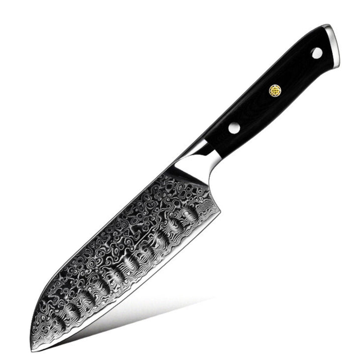 Personalized Santoku Knife – Edge Japanese VG10 Damascus Chef knife Santoku Knife with G10 Handle – shokuninusa