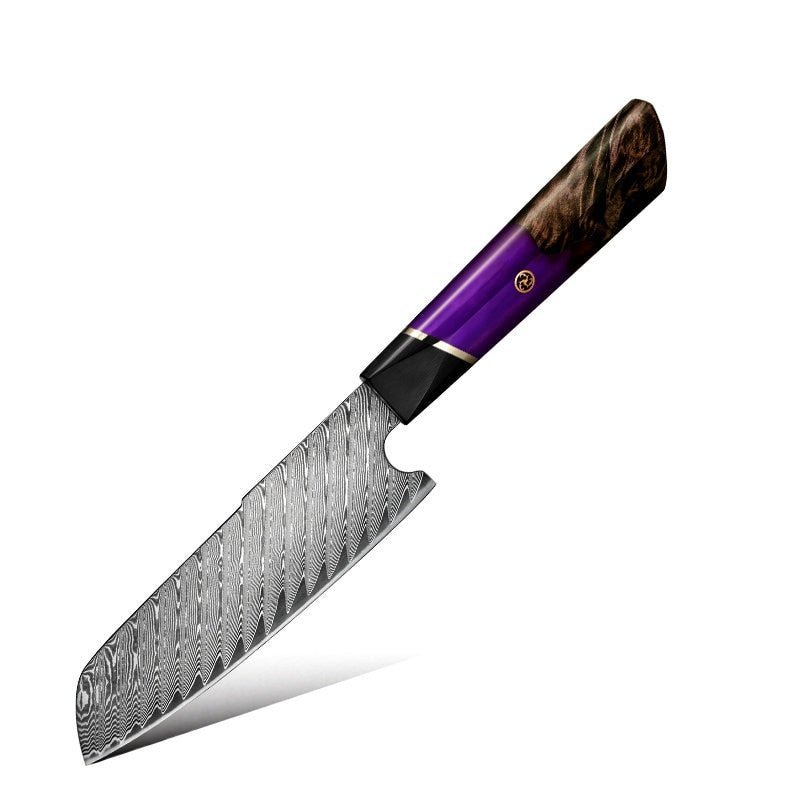 Elite Series Knife – Elite Series VG10 Damascus Knife Set with Exotic Burl Wood Handle – shokuninusa