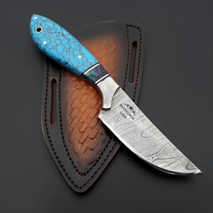 Evoke Knife - Evoke Handmade Hunting Knife with Leather Sheath - Shokunin USA
