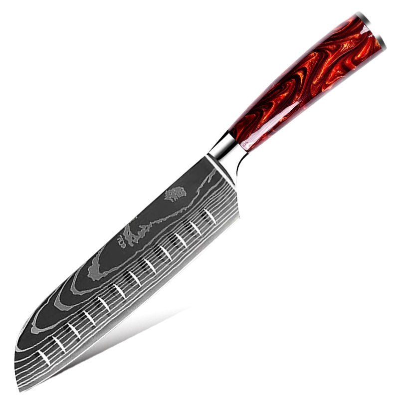 Carbon Damascus Knives – Fujin 10 Pcs Handmade Chef&