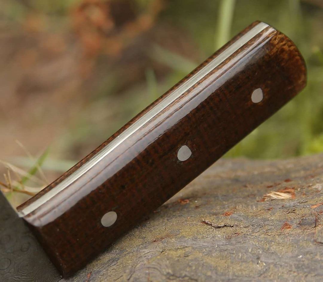 Damascus Cleaver Knives - Gladiator Damascus Steel Cleaver with Micarta Handle - Shokunin USA