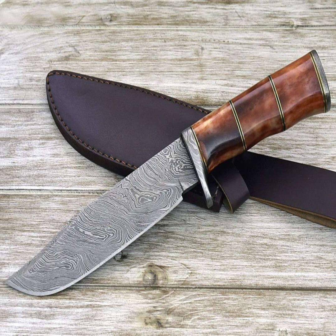 Utility Knife - Horizon Bowie Knife with Bone Handle - Shokunin USA