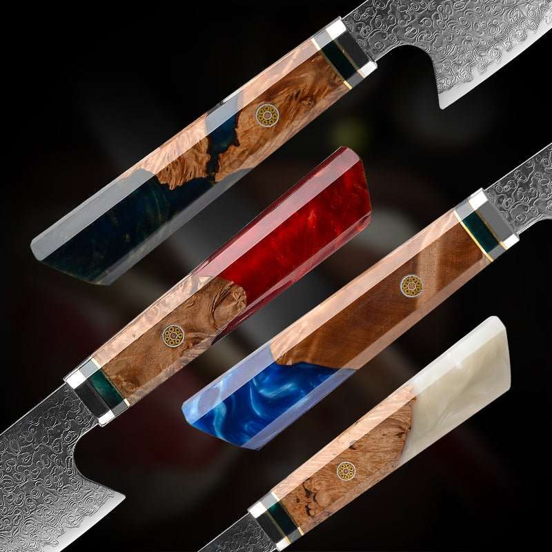 Chef knife - Imperium VG10 Damascus Chef's Knife with Exotic Olive Wood Handle & Sheath - Shokunin USA