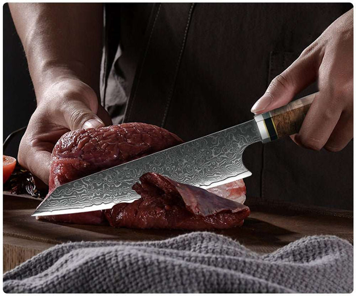 Imperium Wood Handle – Imperium Japanese VG10 Damascus Chef&
