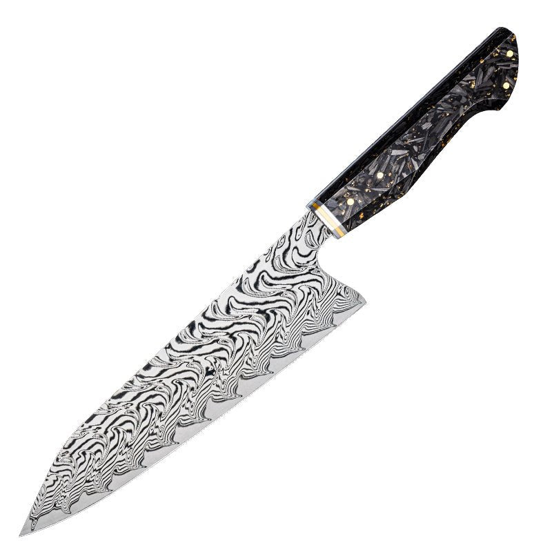 VG-10 Chef Knife – Increda Japanese Chef Knife VG-10 Damascus Steel Blade with Carbon Fiber Handle and Sheath – shokuninusa