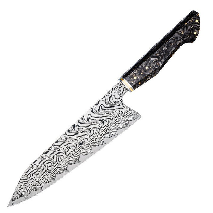 VG-10 Chef Knife – Increda Japanese Chef Knife VG-10 Damascus Steel Blade with Carbon Fiber Handle and Sheath – shokuninusa