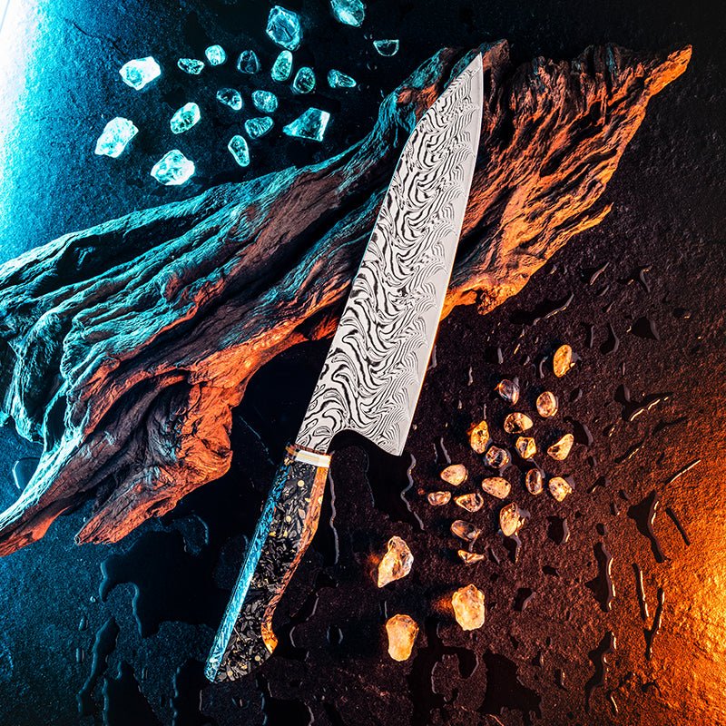 Increda Chef Knife – Increda Japanese Chef Knife VG-10 Damascus Steel Blade with Carbon Fiber Handle and Sheath – shokuninusa