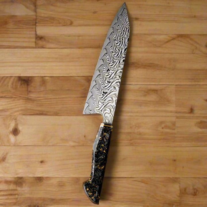 VG-10 Chef Knives – Increda Japanese Chef Knife VG-10 Damascus Steel Blade with Carbon Fiber Handle and Sheath – shokuninusa