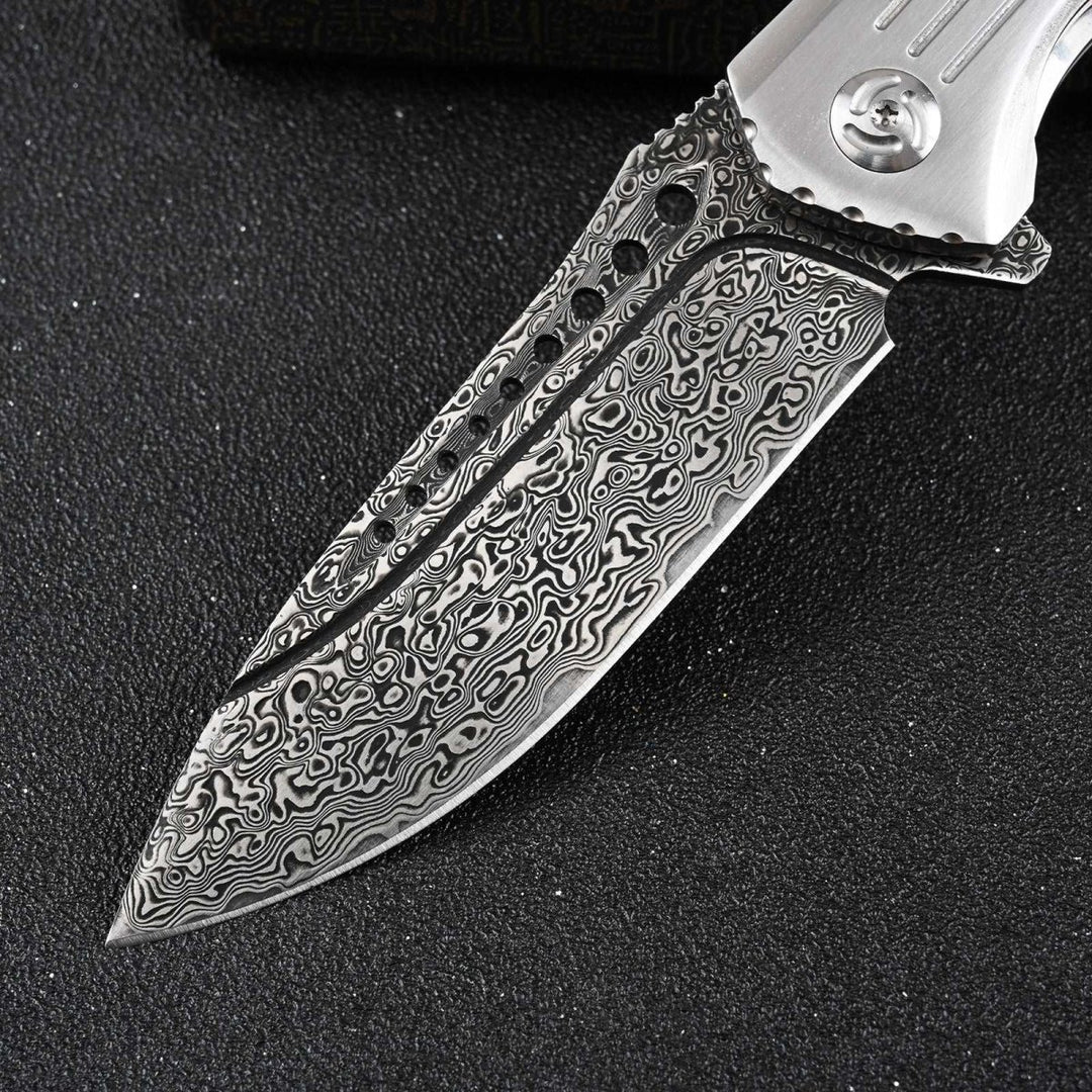 Ironbark Knives - Ironbark Japanese Pocket Knife With VG-10 Damascus &amp; Exotic Red Sandalwood Handle - Shokunin USA
