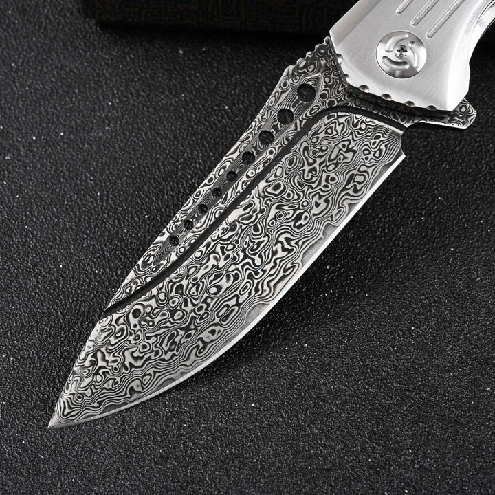 Ironbark Knives - Ironbark Japanese Pocket Knife With VG-10 Damascus &amp; Exotic Red Sandalwood Handle - Shokunin USA