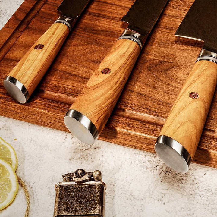 Jasmine Chef Knife – Jasmine Knife Set 5 Piece VG10 Damascus Steel Japanese Professional Chef knife Set. – shokuninusa