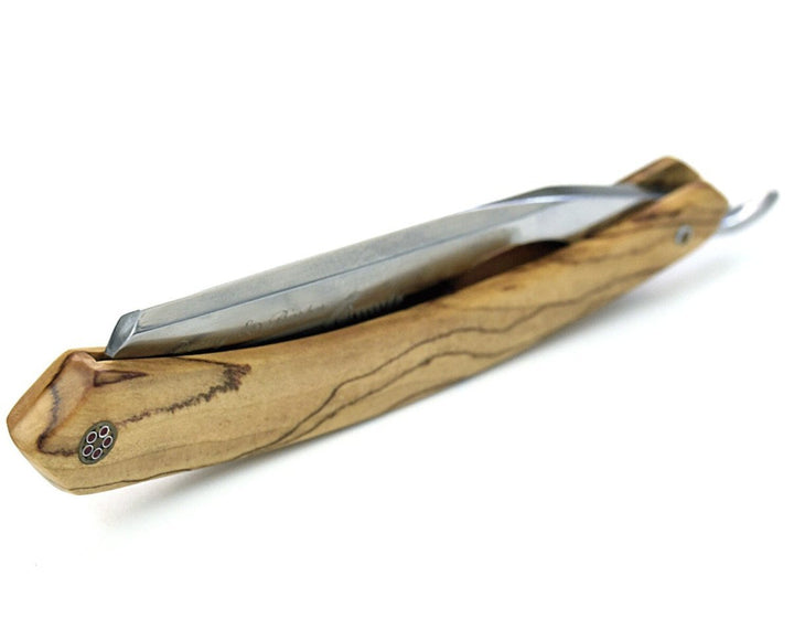 Leather Engraved Razors – Kissaki Straight Edge Razor – shokuninusa