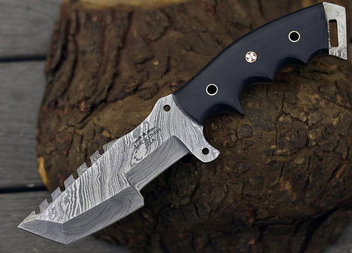 Survival Knife - Knightmaker Damascus Steel Tracker Knife - Shokunin USA