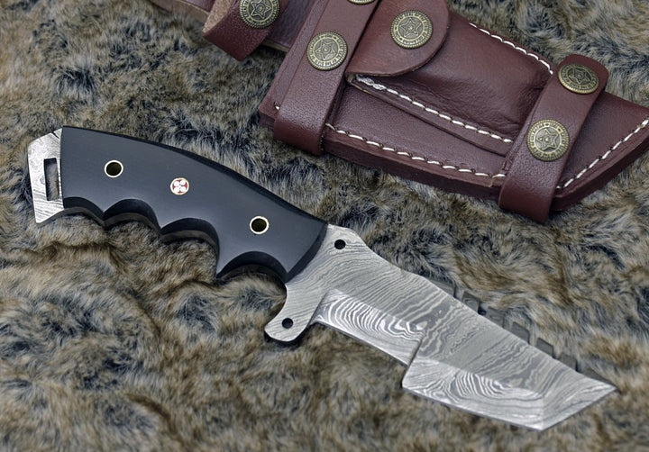 Survival Knives - Knightmaker Damascus Steel Tracker Knife - Shokunin USA