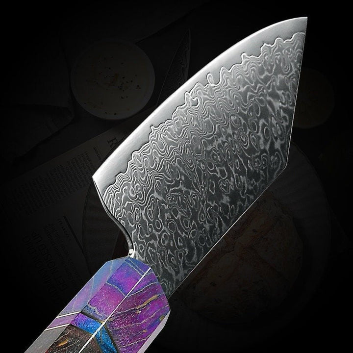 Handmade Bunka Knives – KODACHI VG10 Damascus Bunka Knife with Rosewood Burl Handle – shokuninusa