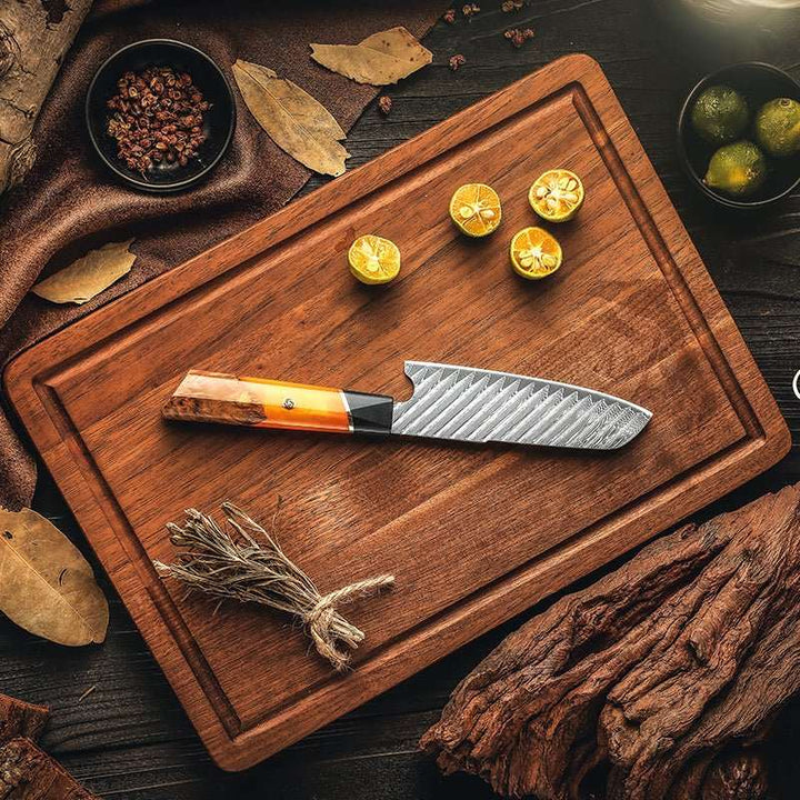 Chef Knife Set - Elite Series VG10 Damascus Knife Set with Exotic Rose Wood Handle - Shokunin USA