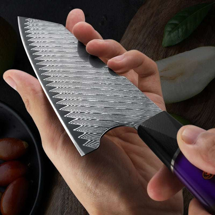 Handmade Kiritsuke Knife – Kotetsu VG10 Chef Knife Damascus Kiritsuke Knife with Exotic Rosewood Handle – shokuninusa