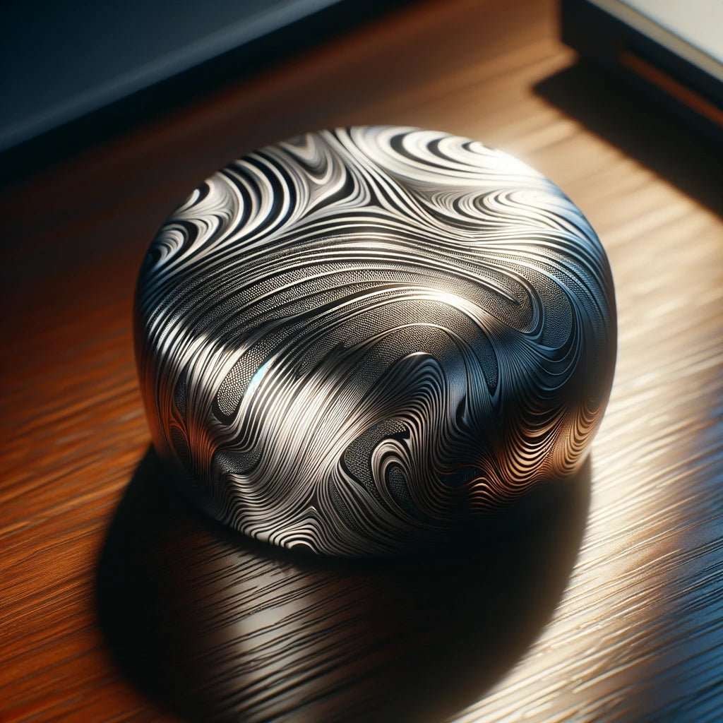 paperweight - Majesty Damascus Steel Paperweight - Shokunin USA