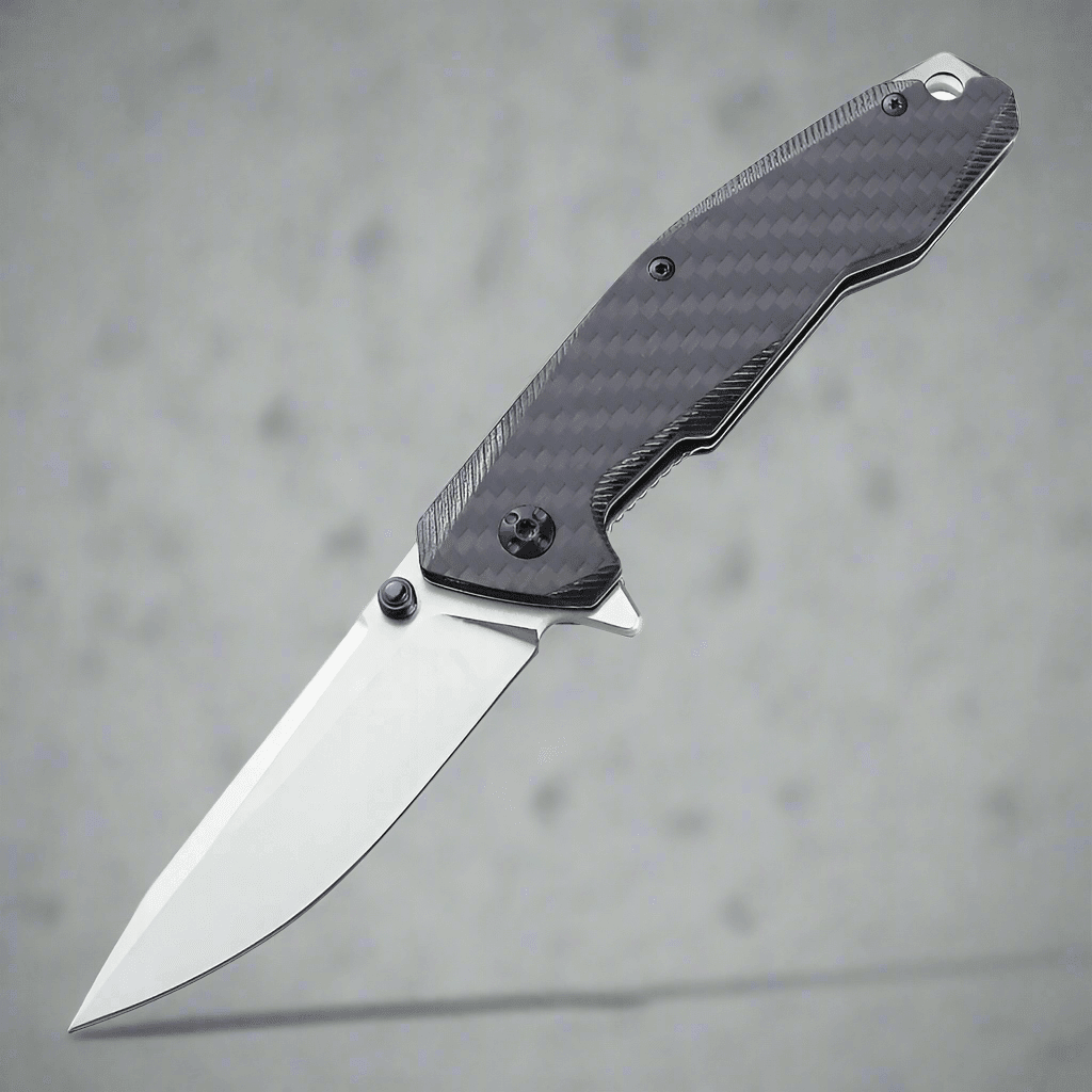 Manta Pocket Knife with Carbon Fiber Handle & Leather Sheath - Shokunin USA
