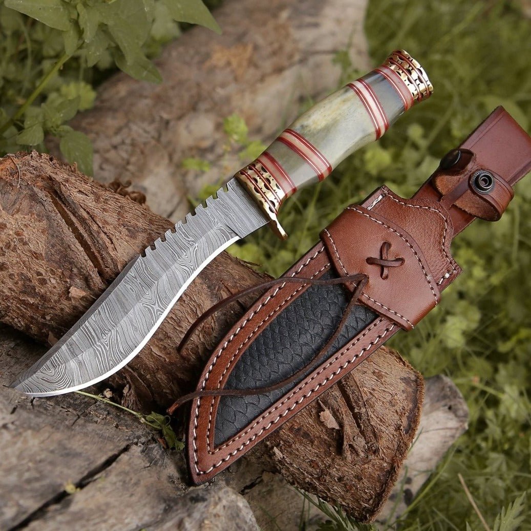 Kukri Knife – Mythic Kukri Hunting Knife with Bone & Brass Handle – shokuninusa
