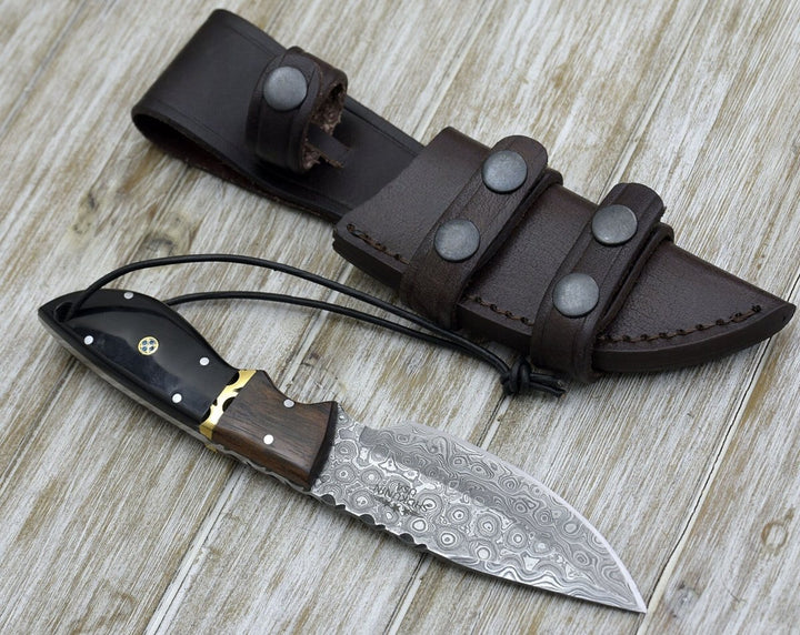 hunting skinner knives for gift shopping - Oathkeeper Deer Skinning Knife with Horn &amp; Rosewood Handle - Shokunin USA