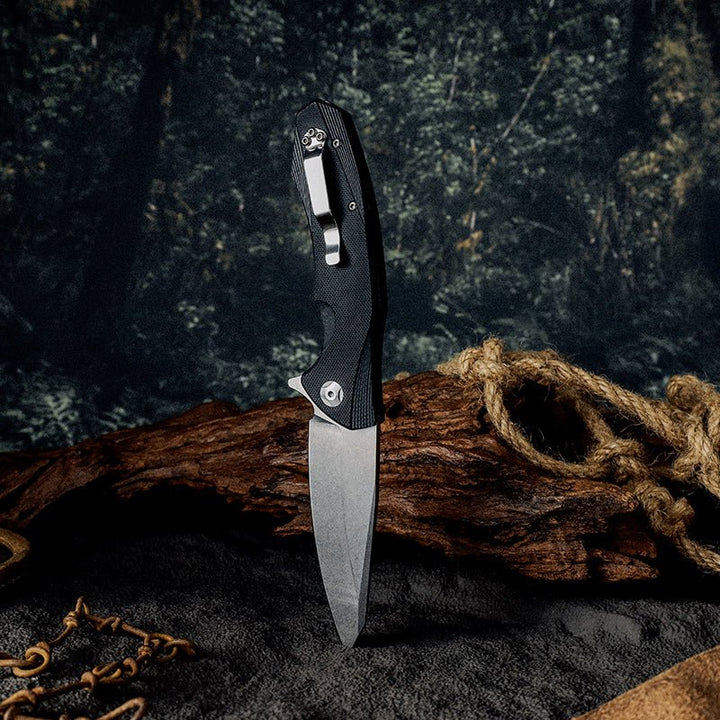 Omen Knife – Omen Folding Knife with G10 Handle – shokuninusa