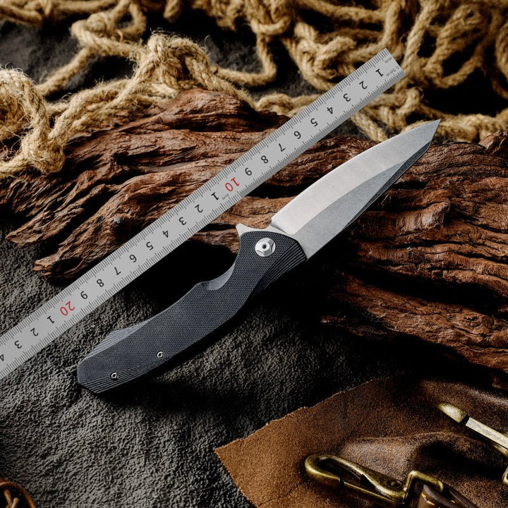 Personalized Skinning Knives – Omen Folding Knife with G10 Handle – shokuninusa