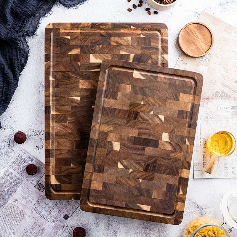 Custom Chef Knives - Personalized Double-Sided Walnut End Grain Cutting Board - Shokunin USA