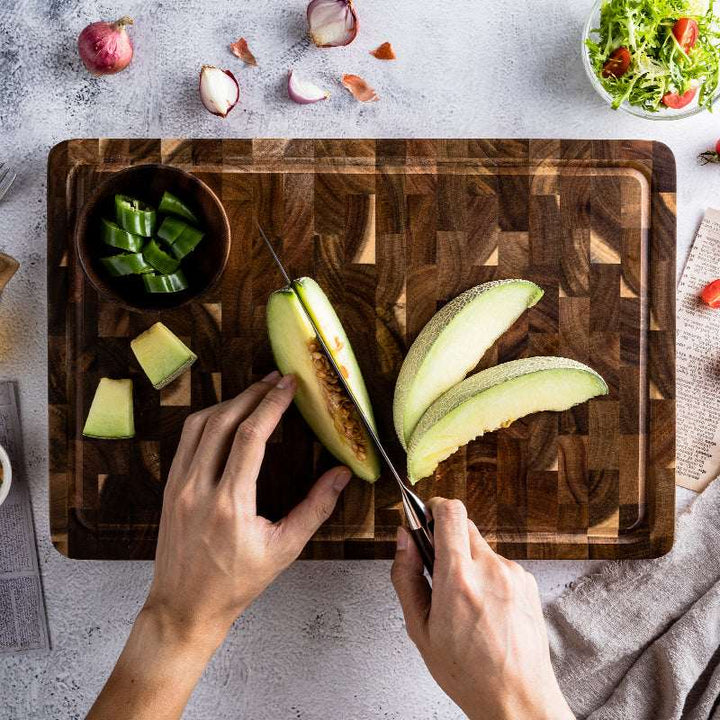 Christmas Gifts - Personalized Double-Sided Walnut End Grain Cutting Board - Shokunin USA