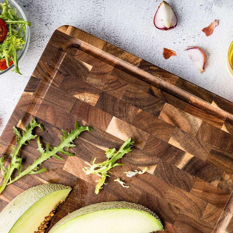 personalized chef knives - Personalized Double-Sided Walnut End Grain Cutting Board - Shokunin USA