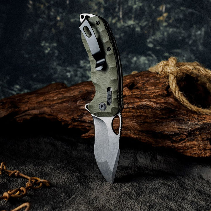 Pocket Knife - Navigator CTS XHP High Performance Stainless Tool Steel Pocket Knife with Clip &amp; G10 Fiber Handle - Shokunin USA
