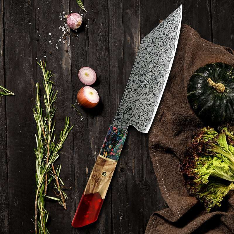 VG10 Bunka Knife – Pristine VG10 Chef Knife 10.5" with Exotic Olive Wood &amp; Resin Handle – shokuninusa
