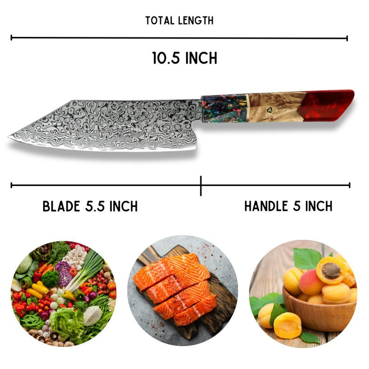 VG10 Personalized Knife – Pristine VG10 Chef Knife 10.5" with Exotic Olive Wood &amp; Resin Handle – shokuninusa