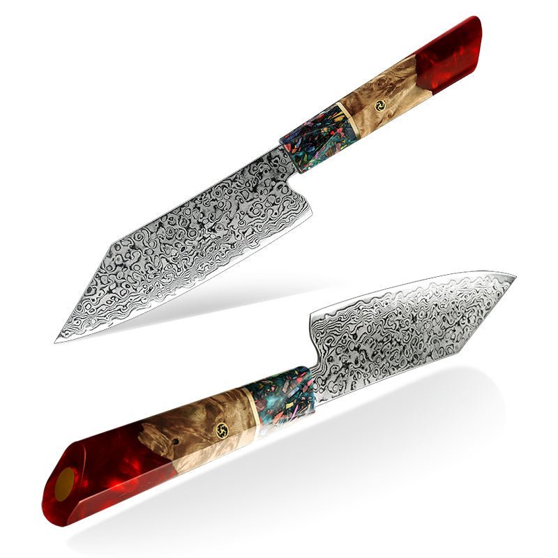 Personalized Bunka Knife – Pristine VG10 Chef Knife 10.5" with Exotic Olive Wood &amp; Resin Handle – shokuninusa