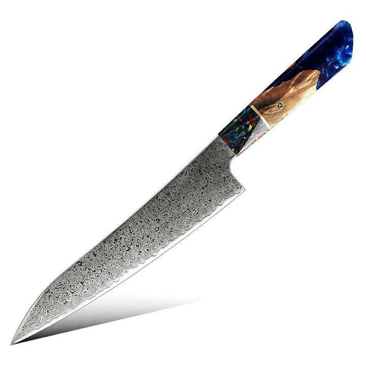 Pristine VG10 Knife – Pristine Japanese VG10 Damascus Chef Knife with Olive Burl Wood Handle – shokuninusa