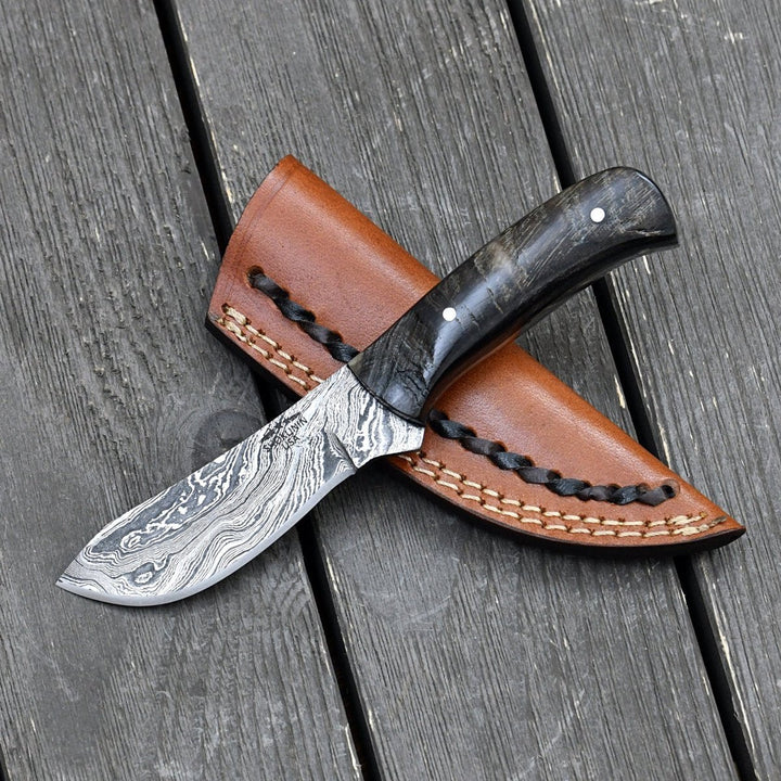 Pulse Skinner Knives – Pulse Compact Skinner Knife with Ram Horn Handle – shokuninusa