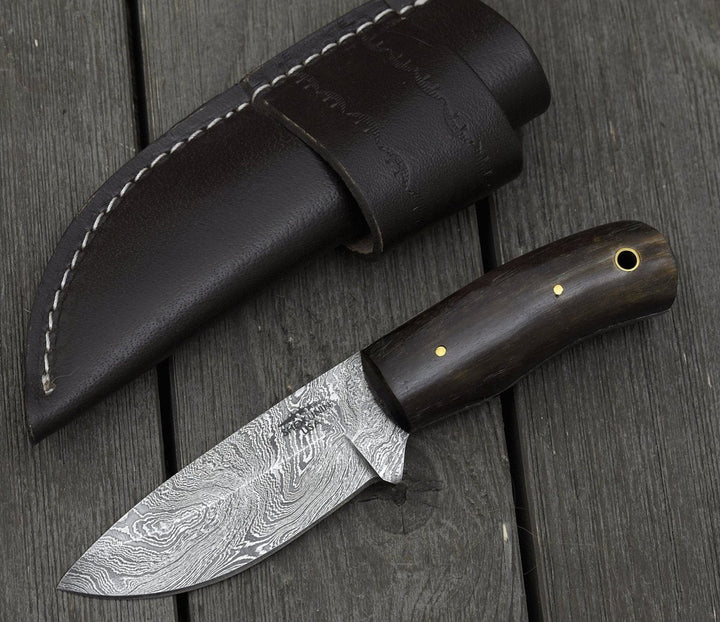 Specialty Skinning Knives – Resonance Every Day Carry Fixed Blade Knife with Ram Horn Handle – shokuninusa