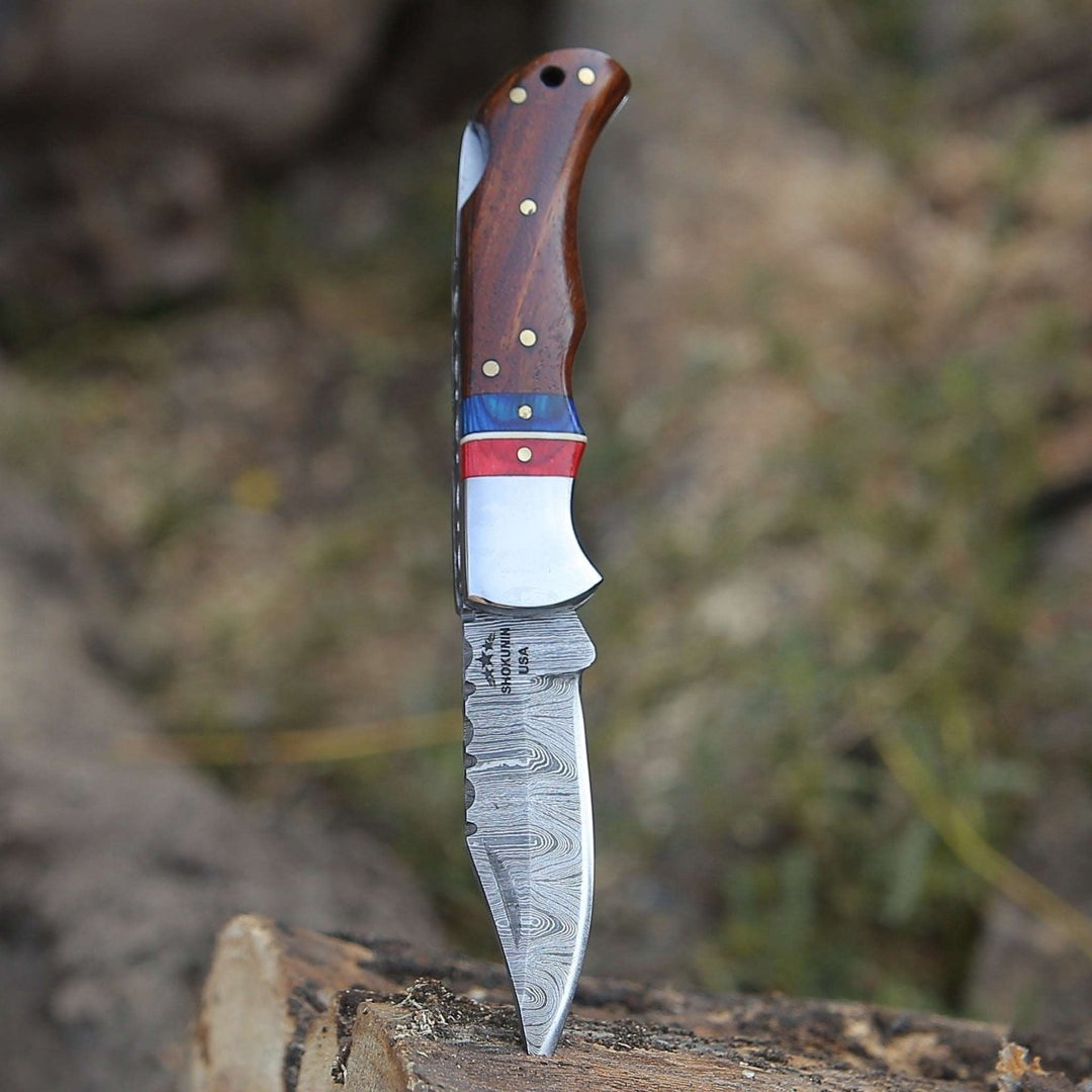 Rogue Pocket Knife with Rosewood Handle - Shokunin USA