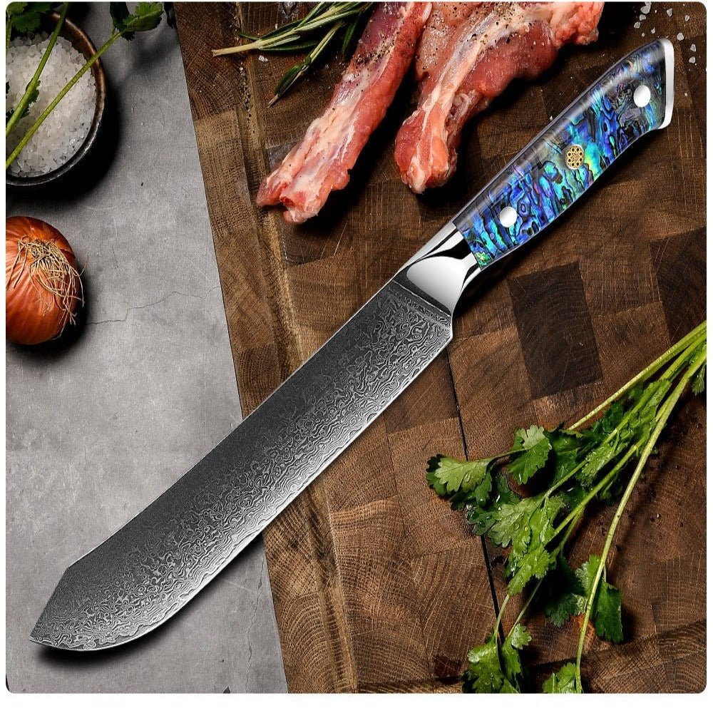 Ronin VG10 Knife – Ronin Custom VG10 9" Chef Knife Damascus Steel Knife with Abalone Shell Handle – shokuninusa