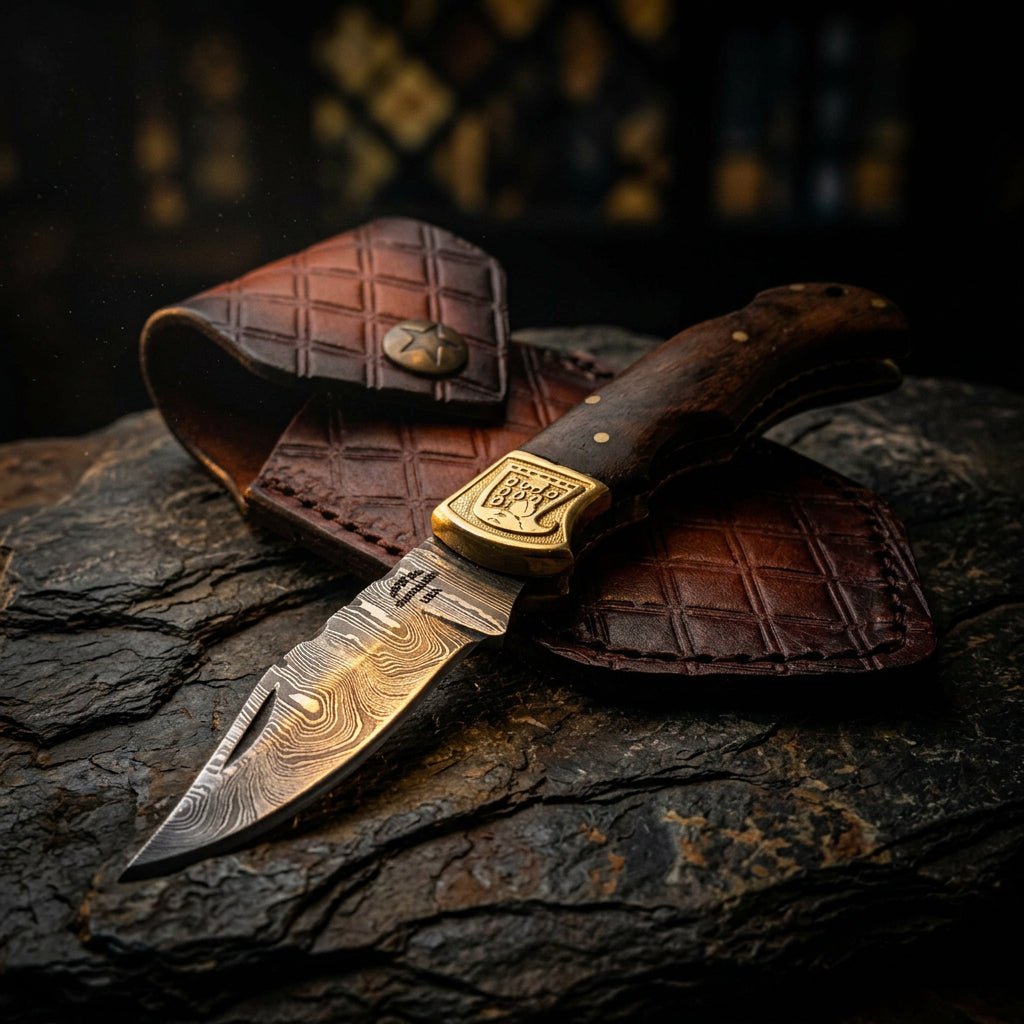 Rose Pocket Knife with Rosewood Handle - Shokunin USA