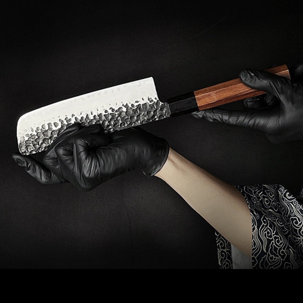 Japanese Chef Knives - Ryujin™ 7.0" Japanese Nakiri Knife with Rosewood &amp; Ebony Wood Handle - Shokunin USA