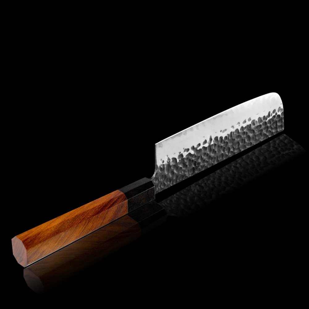 unique Japanese kitchen knives - Ryujin™ 7.0" Japanese Nakiri Knife with Rosewood &amp; Ebony Wood Handle - Shokunin USA